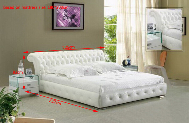 Leather Bed Upholstery Design Luxury Double Hotel Sleep Room Beds