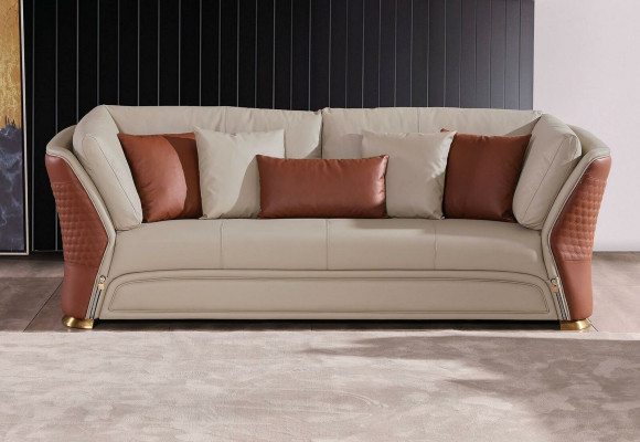Living landscape Sofas Couch Upholstery Sofa 3 Seater Suite Leather Sofa Modern new