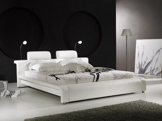 Design Double bed Leather Bed Beds Bed Upholstery Leather Bedroom Marriage