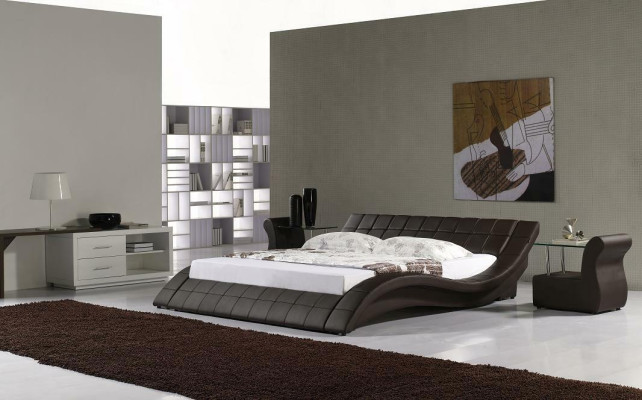 Designer Upholstered bed White Bed Beds Leather bed Double bed Marriage bed Designer bed