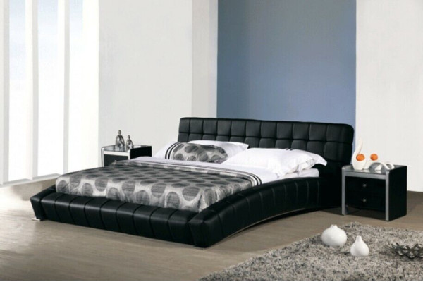 Upholstered bed Beds Bed Upholstery Marriage Leather Textile Designer Double