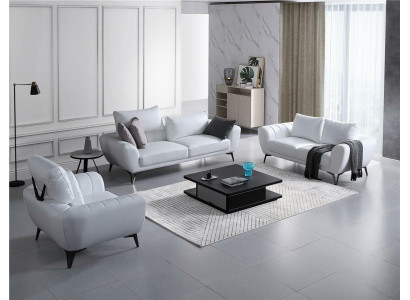 Leather sofa Couch Living landscape 3+2 Seater Suite Design Modern Sofa