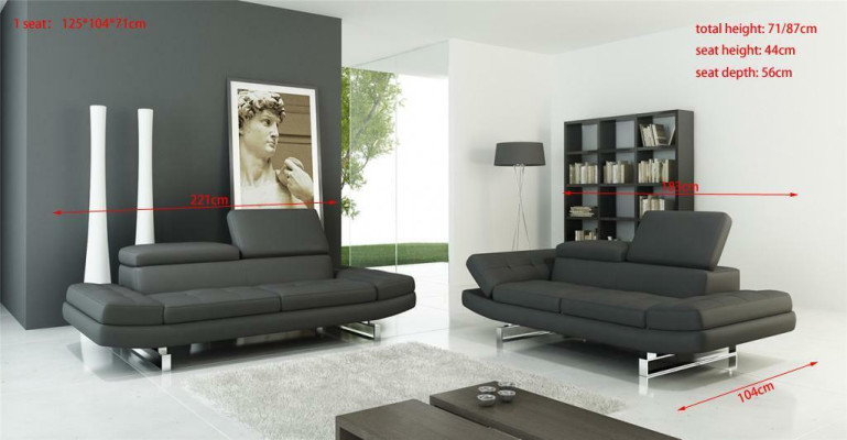 Sets leather sofa Living landscape 3+2 Seater Suite Design Modern