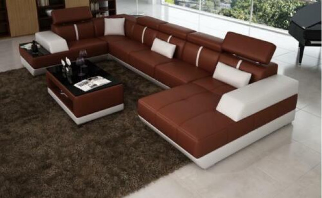 Design Living landscape U-shape big Corner sofa Sofa Couch Upholstery xxl Suite