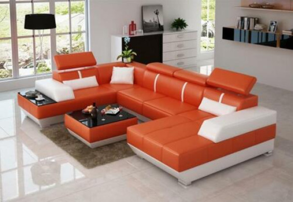 Design Living landscape U-shape big Corner sofa Sofa Couch Upholstery xxl Suite