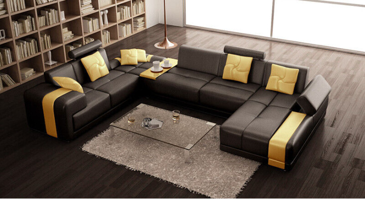 Sofa Corner suite Living landscape U-shape Corner sofa Corner sofa Couch Suite