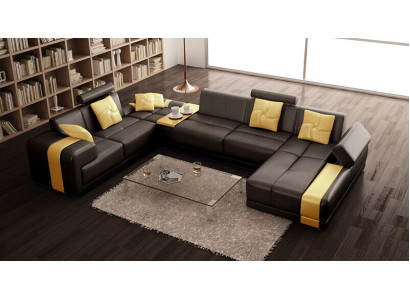 Sofa Corner suite Living landscape U-shape Corner sofa Corner sofa Couch Suite