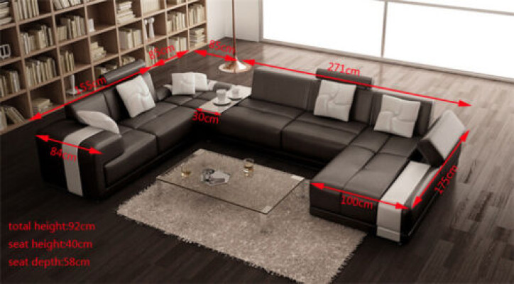 Sofa Corner suite Living landscape U-shape Corner sofa Corner sofa Couch Suite
