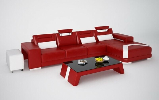 Suite Furniture Living room Complete Set 3pcs. Corner sofa sofa stool table
