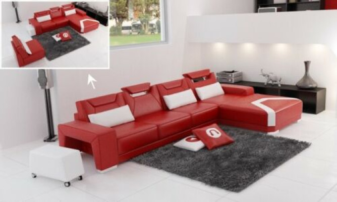 Suite Furniture Living room Complete Set 3pcs. Corner sofa sofa stool table