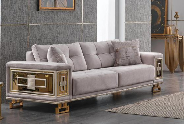 Large Upholstery Suite three-seater Living landscape Sofa set Complete 2-piece
