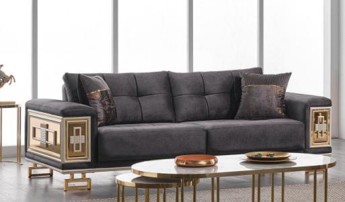 Large Upholstery Suite three-seater Living landscape Sofa set Complete 2-piece