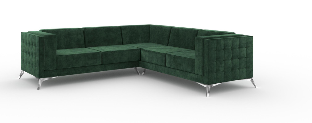 Sofa L-shape Chesterfield Couch Living landscape Suite Design Classic