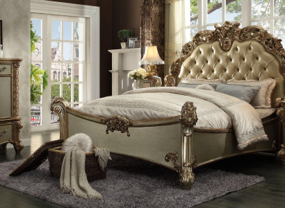 Bed 2x Bedside table 3 pcs. Bedroom Set Designer Luxury Group Suite