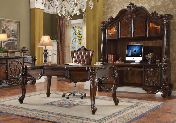 Elegant luxury office room set desk + armchair + computer desk