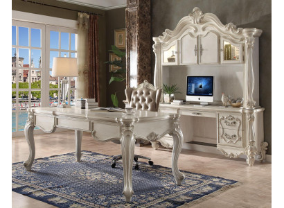 Office Desk + Armchair Table Wooden Table Chair 3pcs. Set computer desk