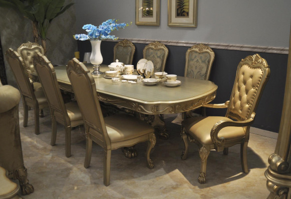 Royal dining table with 6x chairs Complete's decorative dining room 7 pieces.