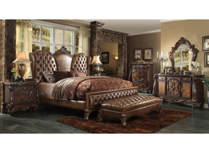 Bed Bedside table 3 pieces. Bedroom Set Chesrterfield Luxury Bedroom