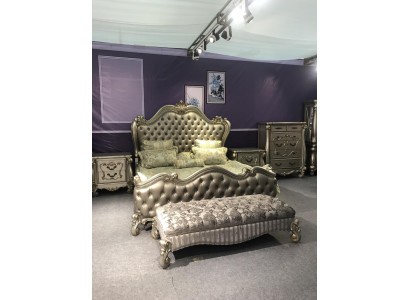 Bed Design Double bed Beds Luxury Classic Baroque Rococo Chestgerfield