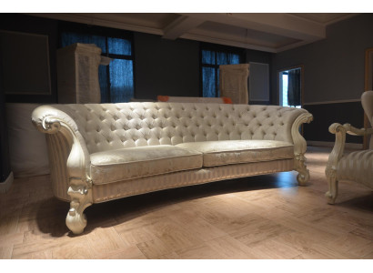 Sofa 4 Seater Couch design Upholstery Chesterfield Seat Suite Leather Textile