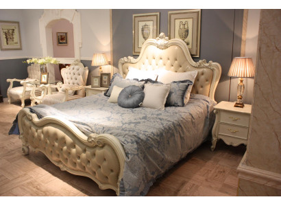 Design Bed Double Luxury Sleep Room Decorative Beds Leather Hotel 180x200cm