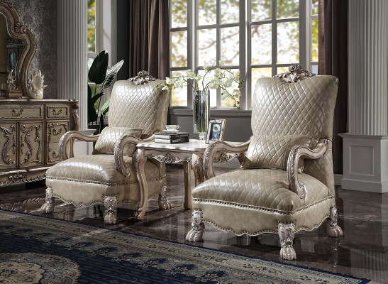 Set 2x Armchair Side table Living room Table Sofa Coffee table Side 3 pieces