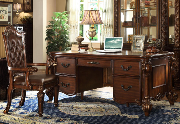 Office Desk Armchair Computer desk Table Wooden Table Chair 3pcs. Furnishings