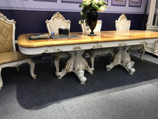 Royal Dining room Suite Baroque Rococo Table with 6x chairs