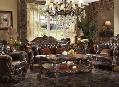 Upholstery Suite Group Wood Carved Furniture Sofa set 3+2 Seat Sofa