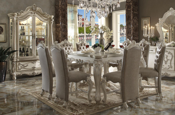 Royal Dining room Suite Rectangular Dining table with x8 Chairs Baroque Rococo Furniture