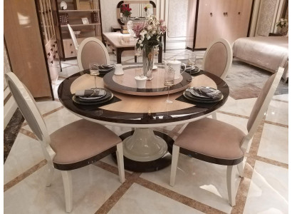 Modern Dining table Table Wood Dining room Suite 4x Chair Set Chairs 5 pcs
