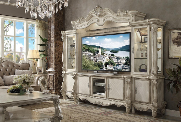 Classic Wall unit TV Wall Wood Style Baroque Shelf Living room Furniture