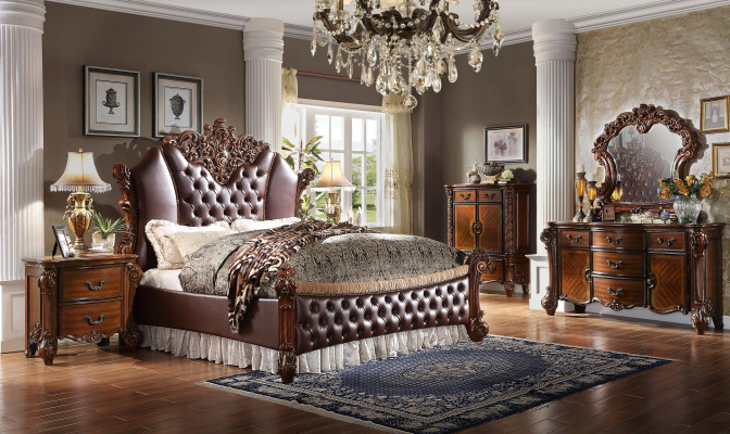 Bed Upholstery Design Luxury Hotel Double Beds Sleep Room Leather Decoration