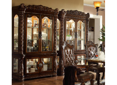Display case Wardrobe Showcases Living room Show Cabinets Baroque Rococo Wood