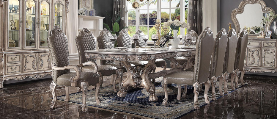 Large Knight Table Baroque Dining table xxl 345cm Wood Tables Classic Furniture new