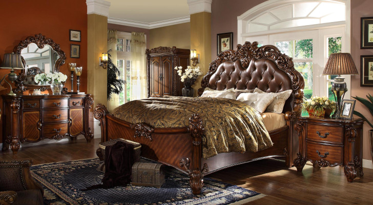 Classic Bedroom Chests of drawers 2 pcs. Set Baroque Rococo Chest of drawers + Mirror new