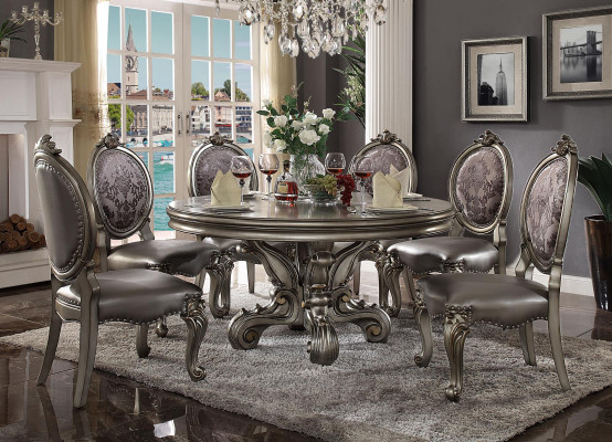 Design Round Table 8x Armchair Chairs Dining Room Seat Upholstery Suite Round Tables