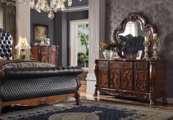 Chests of drawers Wardrobe with Mirror Noble Chest of drawers Buffet Baroque Rococo Wood new Sideboard