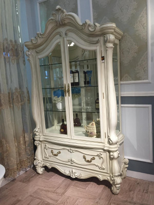 Sideboard luxury shop window display case glass wardrobe antique style baroque rococo
