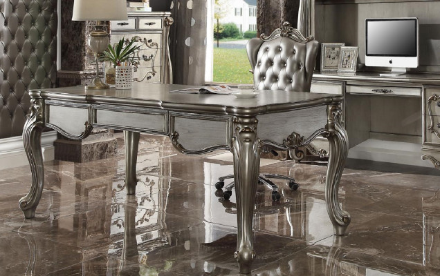 Office Desk Armchair Table Wooden Table Chair 2-Piece Desks Baroque