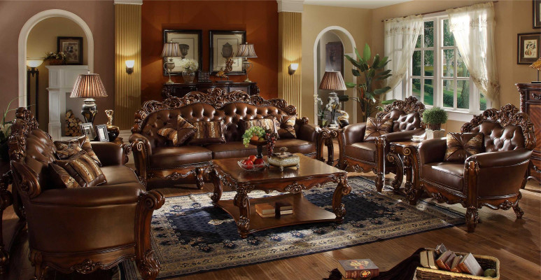 Sofa set 3+4 Seat Set Design Sofas Upholstery Couches Leather 2pcs. Chesterfield