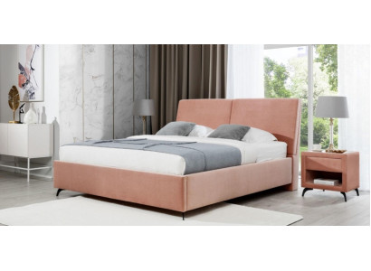 Bed Rosa Bedroom Wood Furniture Textile Hotel Beds Art Deco Style