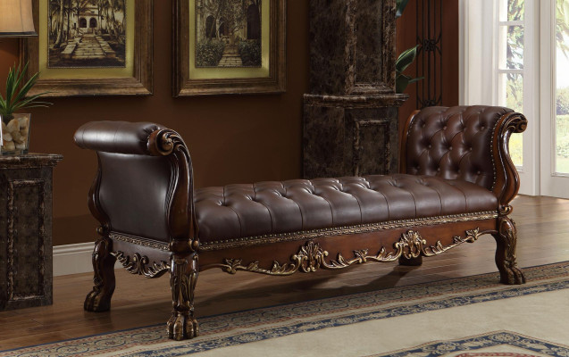 Chesterfield Chaise Longues Lounger Ottoman Sofa Genuine Leather Relax Chaise