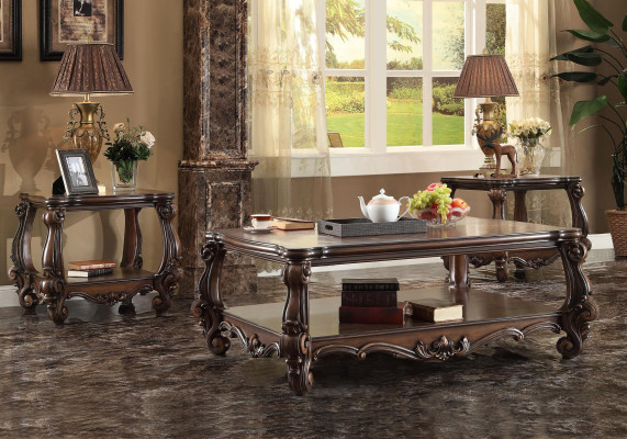 Luxury Coffee table Real Wood Decorative Tables Side Sofa Table Living room