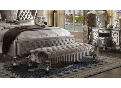 Designer Stool Leather Textile Luxury Chesterfield Footstool Ottoman Chesterfield