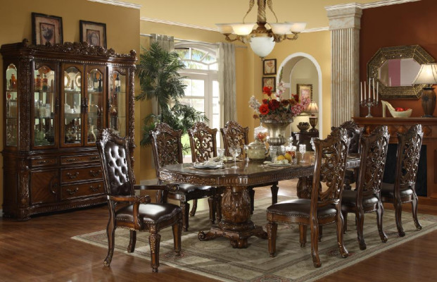Dining room Complete's Set Table Sideboard 8x Chairs Display case Baroque Suite