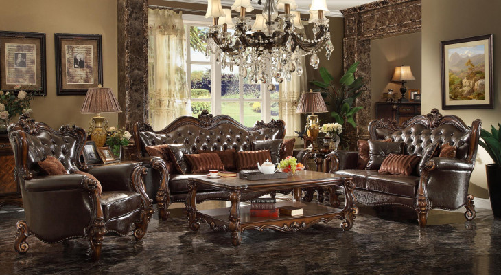 Luxury Chesterfield Sofa set 3+2+1 Seater + Coffee table Furniture Couch