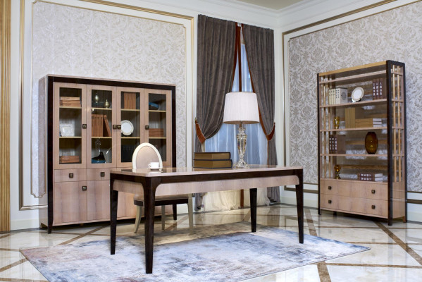 Office Set Suite Furniture Desk Table Wardrobe Shelf Complete 4pcs.