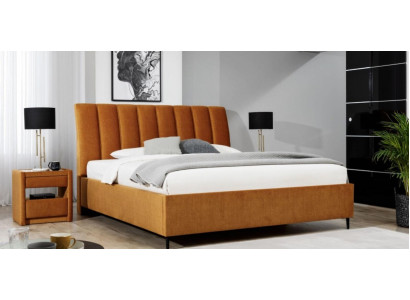 Bed Orange Bedroom Upholstery Furniture Textile Modern Style Beds