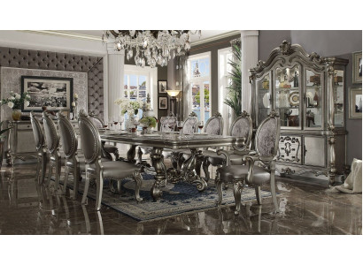 Dining room Set Baroque Rococo Table 10x Chairs Sideboard Chest of drawers 13pcs.